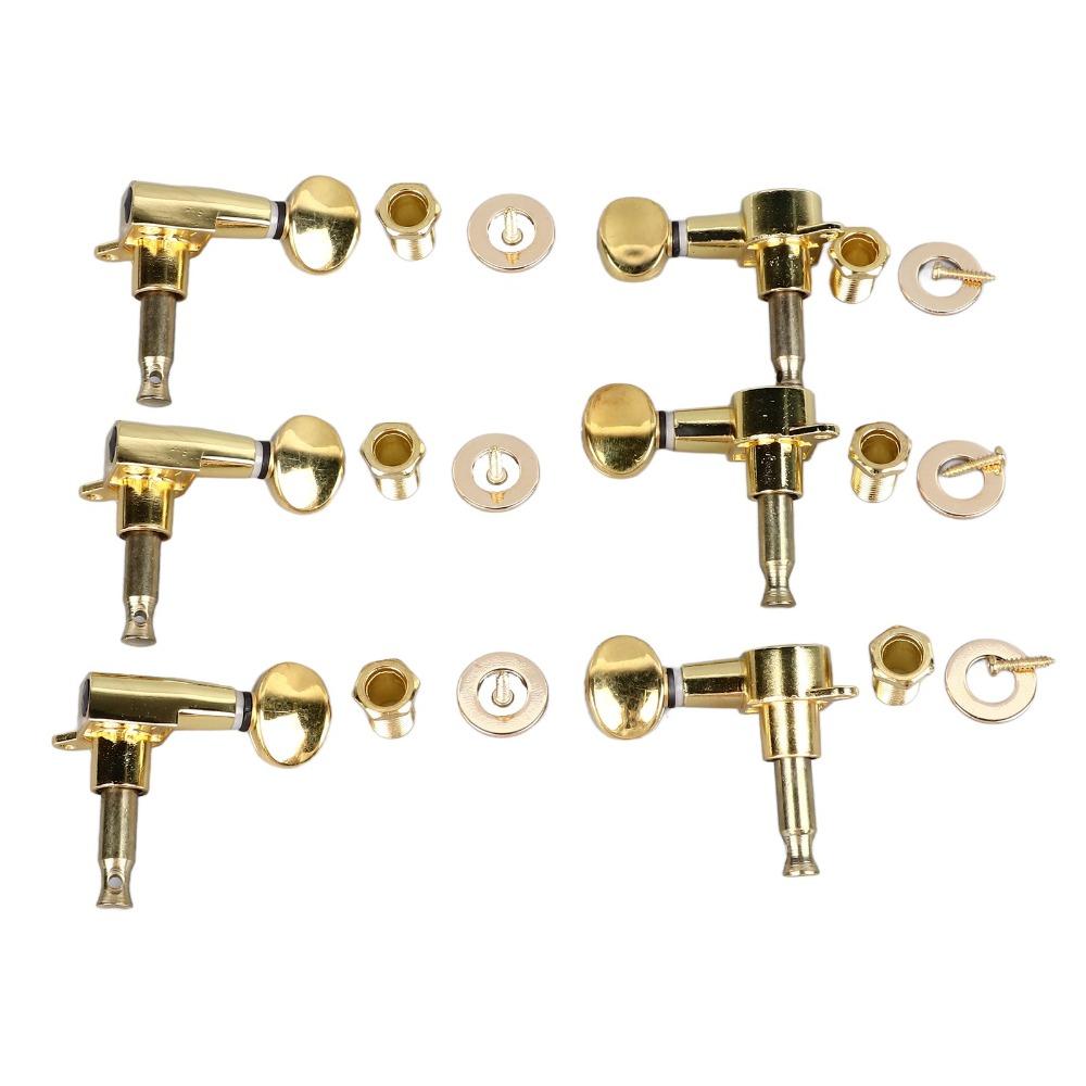 6PCS Golden Guitar Tuning Pegs Metal Tuning Machines Precision Guitar Tuning Key Electric Guitars