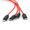 Multi Charging Cable 4 in 1 Multiple Micro USB Charging Cord Adapter Micro USB
