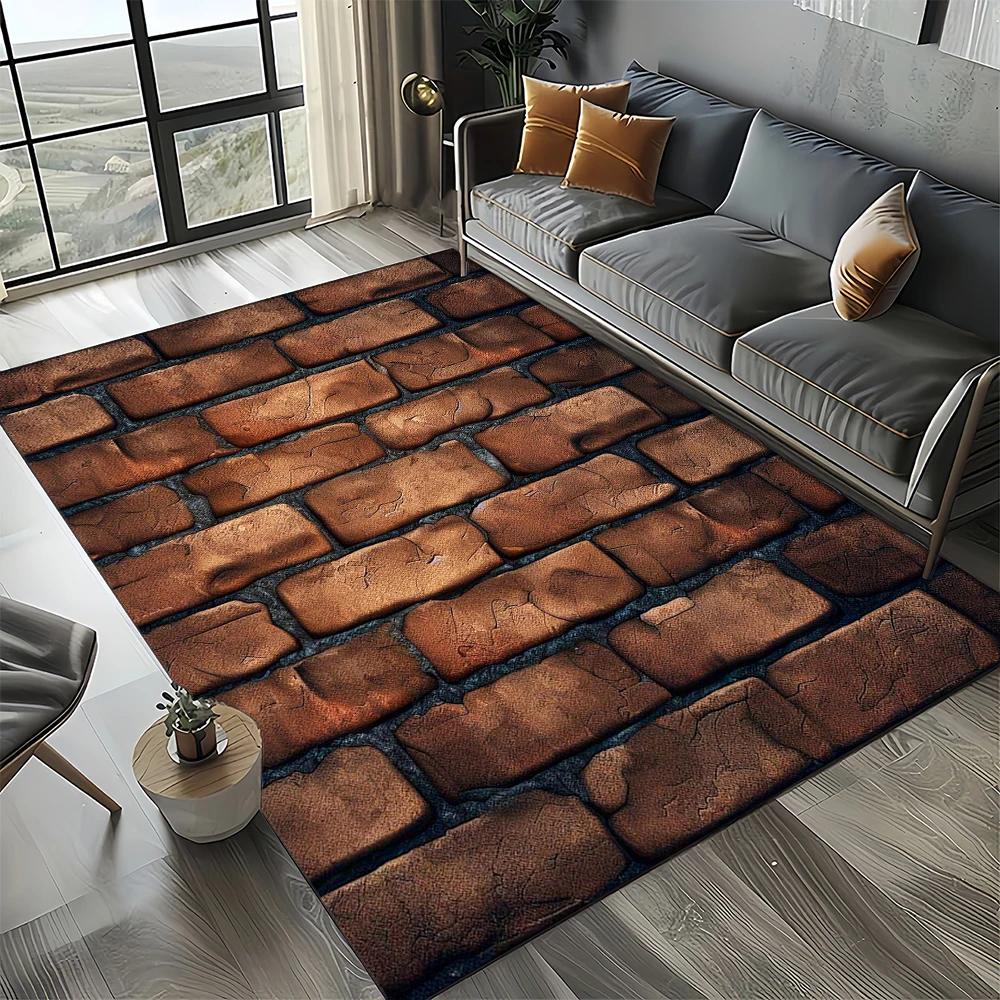 27 Style New Brick Stone Building Wall Originality Rug Carpet for Living Room Bedroom Home Decor,kids Non-slip for Sofa Doormat