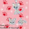 Cat Gifts for Girls Cat Necklace and Cat Earrings Set Little Girls Jewelry for Cat Lover Daughter Granddaughter, for Teenager