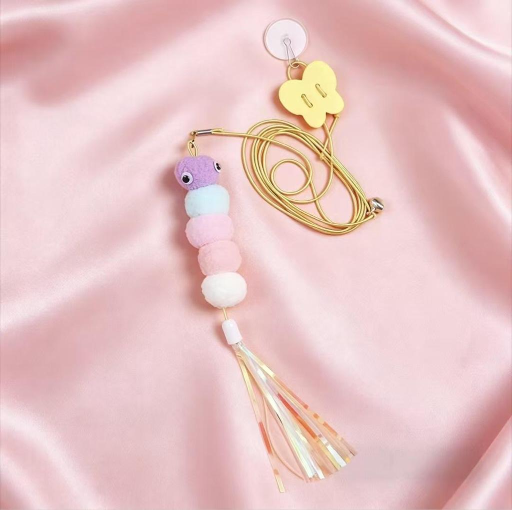 Interactive Electric Cat Toy with Hanging Teaser Stick and Elastic Rope