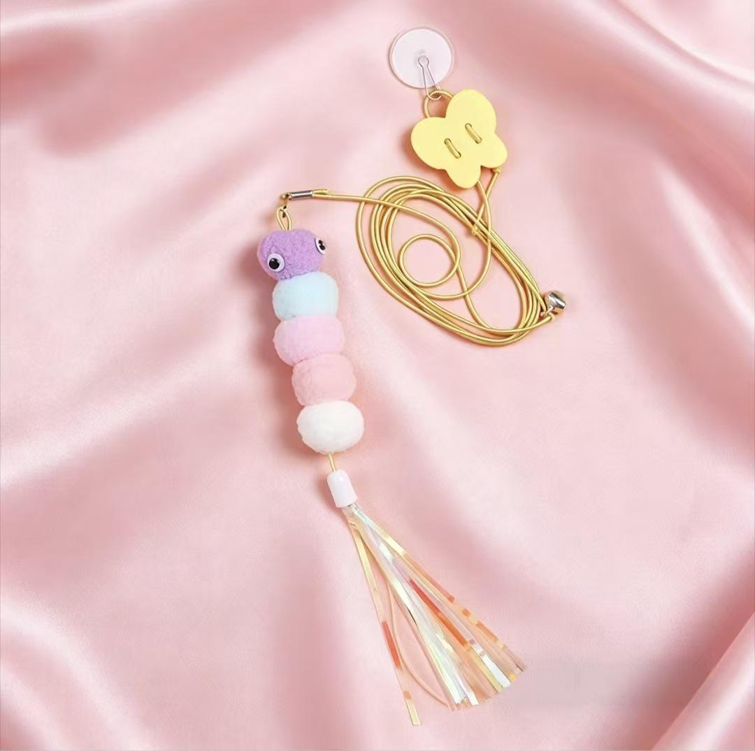 Interactive Electric Cat Toy with Hanging Teaser Stick and Elastic Rope