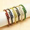 Adjustable Open Cuff Bracelet Women Titanium Steel Gold Plated With Full Zircon Crystals Lightweight Fashion Jewelry