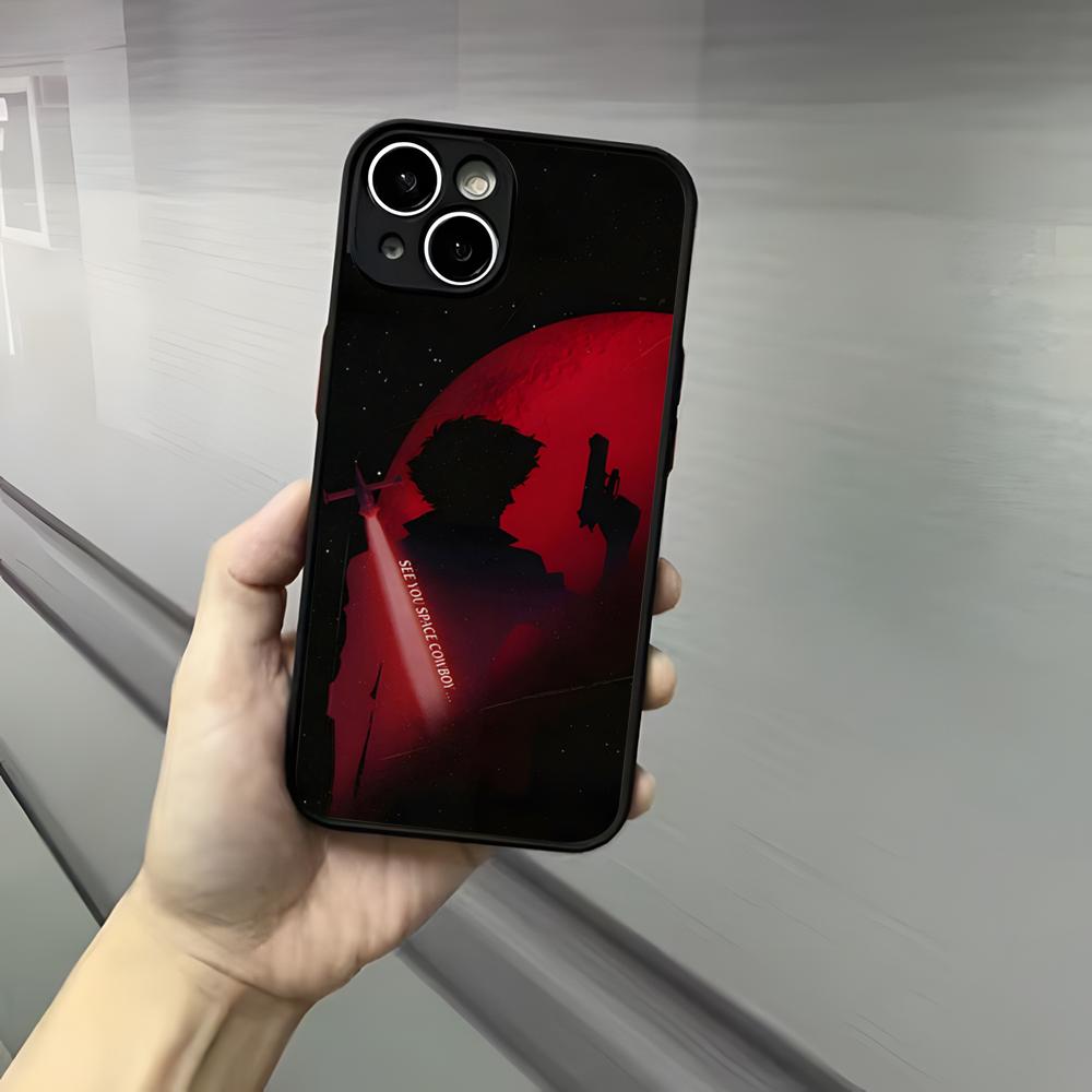 Anime Cool C-Cowboy B-Bebop Ins Phone Case For Iphone 17 16 15 14 13 12 Pro Max Xr Air Plus Skin Feel Black Hard Shell Cover