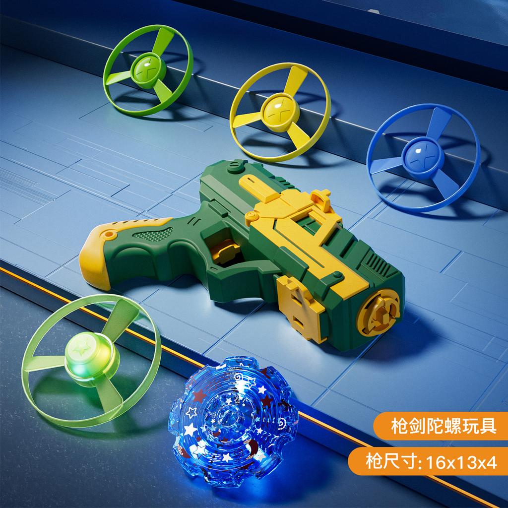 Kunststoff Gyro Kampfschwert Kreisel Kreiselspiel Burst Coole Spielzeuge Jungen Kreisel Kampf Kreisel Werfer Pistole für Kinder Geschenk