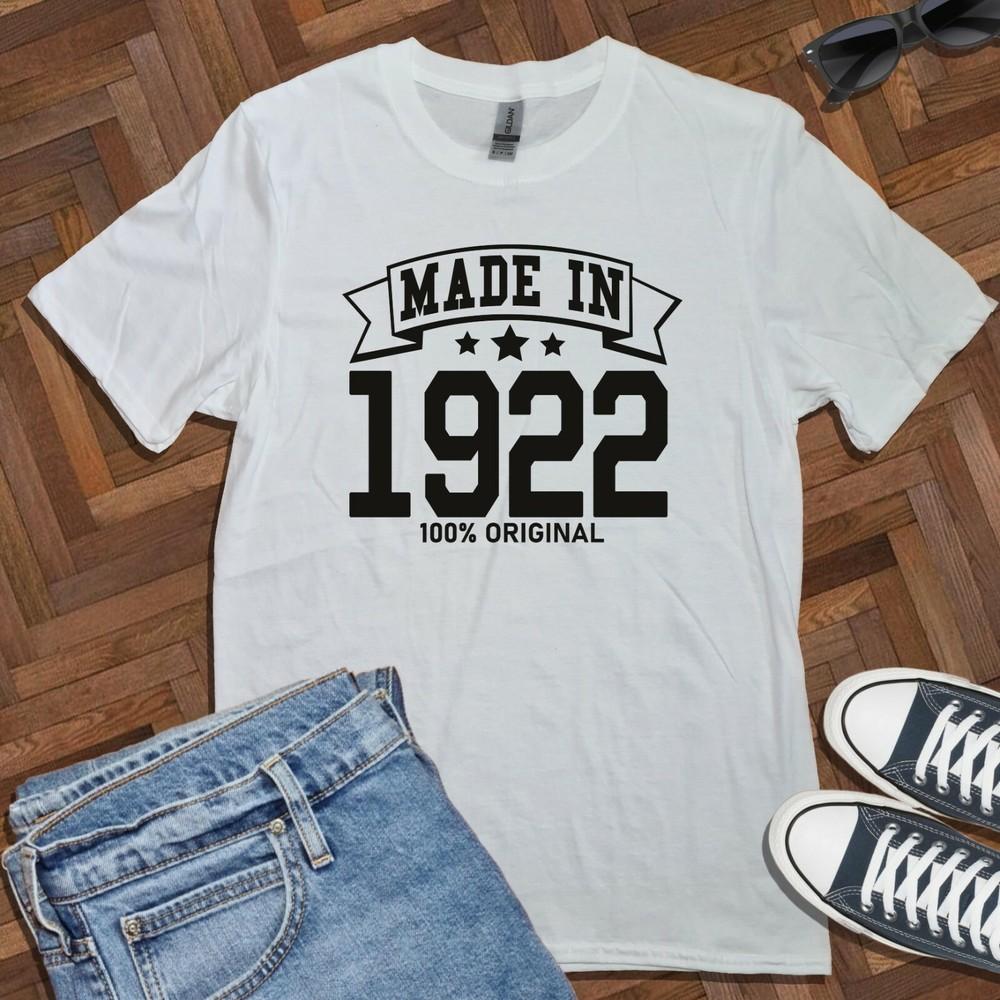 MADE IN 1922 T-SHIRT (Gildan Birthday 100 Gift grandad grandmum Present Vintage) Unisex T-Shirt