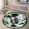 3D Print Hanyou No Yashahime Carpet Pattern Round Carpet Home Decor Anti-slip Round Area Rug for Bedroom Chair Mat