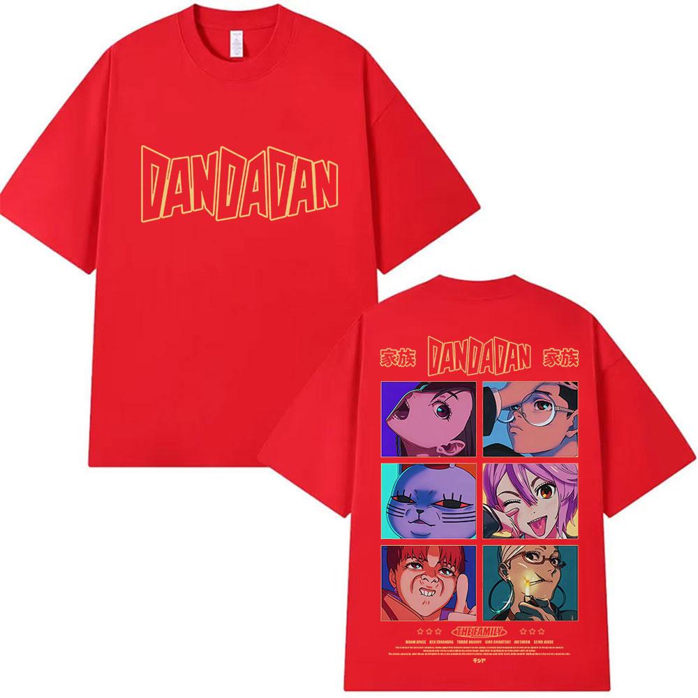 Anime Dandadan Print Tshirt Japanese Manga Harajuku 90s Vintage Style Tshirts Men Women Casual Oversized Short Sleeve T Shirts S