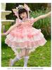 Girl Lolita Princess Dress Summer Lace Children's Super Fairy Flower Fairy Pink Dress Puff Skirt Dress