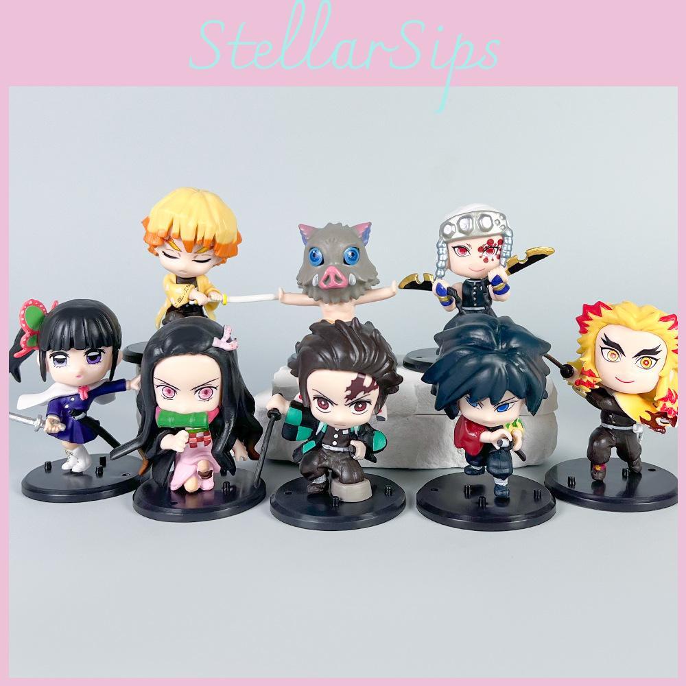 Demon Slayer Pvc Figurine Collection With 8 Q Models For Fans And Gift Ideas