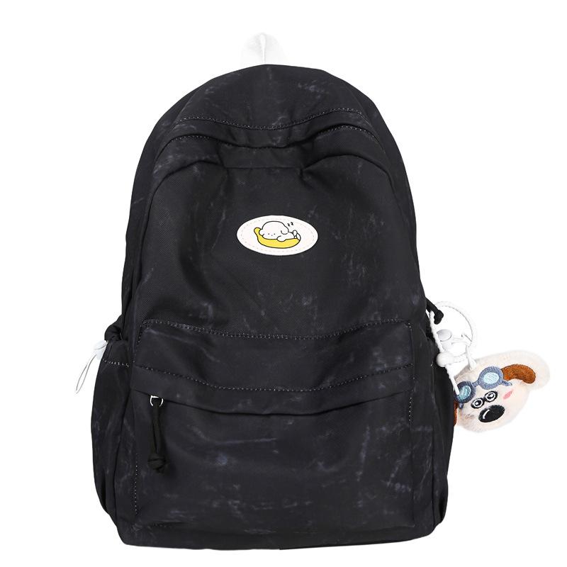 Schoolbag1011 New Casual Backpack Women's Large Capacity Korean Edition Middle School Student School Bag Lightweight Small Label Graffiti Travel B