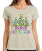 Merry Christmas Neon Christmas Trees Light Up Font Retro Gift Ladies TShirt