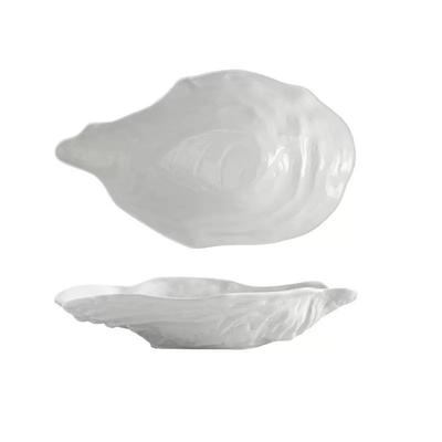 Kitchen Organizer Ceramic Sashimi Plate Creative Reusable Storage Dish Oyster Shell Shape Multi-Function Salad Plate Snacks