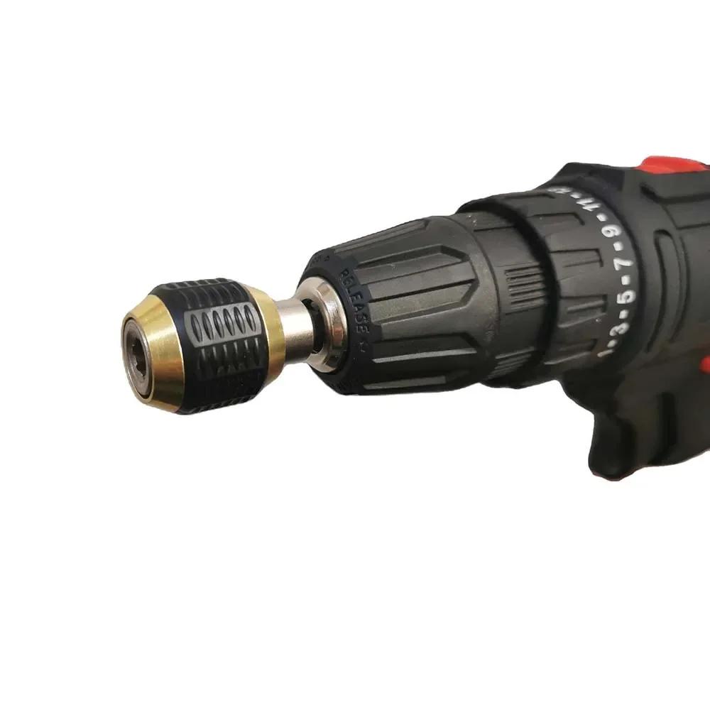 1/4 Inch Keyless Drill Chuck Adapter Self-tighten Electric Drill Bits Collet Chucks 1/4" Hex Shank Quick Change Converter