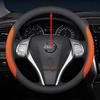 Leather Car Steering Wheel Cover for Nissan Patrol Tiida NP300 Frontier NV200 Navara Accessories