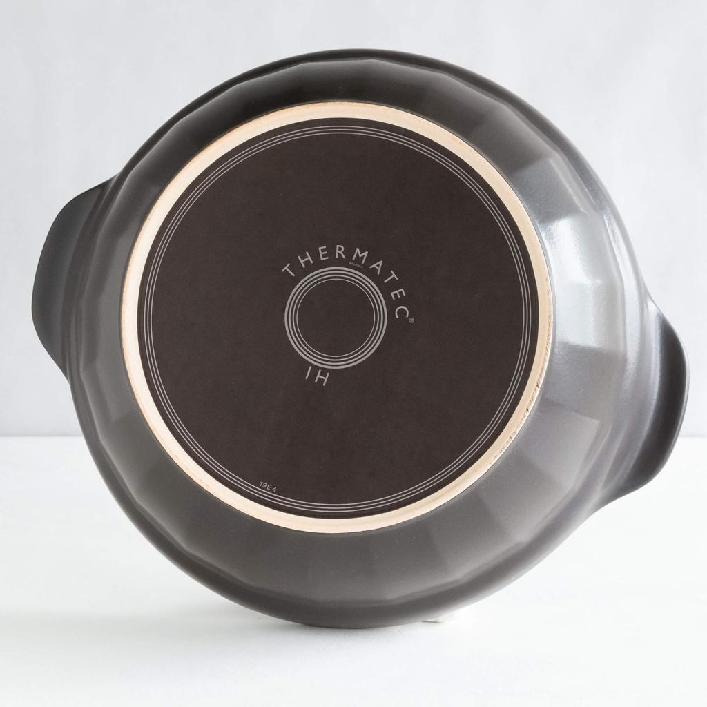 TAMAKI Thermatec Casa Clay Pot, 4-5 servings, Navy, Diameter 32.8 x Depth 28.5 x Height 14.8cm, Microwave, Oven, Direct Flame, and IH compatible,
