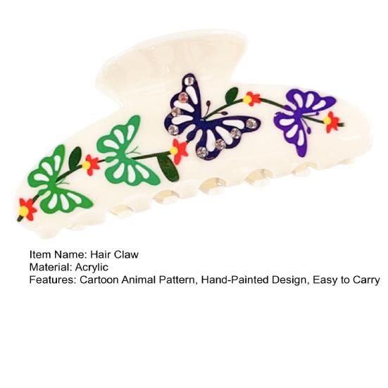 Cartoon Animal Pattern Hand-painted Design Ring Acrylic White 1 Pc