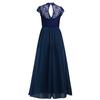 Elegante Vestido de Encaje Hueco para Mujer para Fiestas de Cóctel Ocasiones Formales de Noche