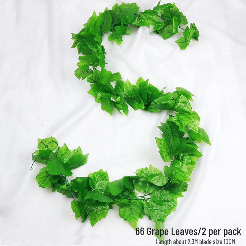 

Rattan Faux Green Leaves & Vines - Decorative Plastic Flower Vines for Water Pipes & Air Conditioning Cover