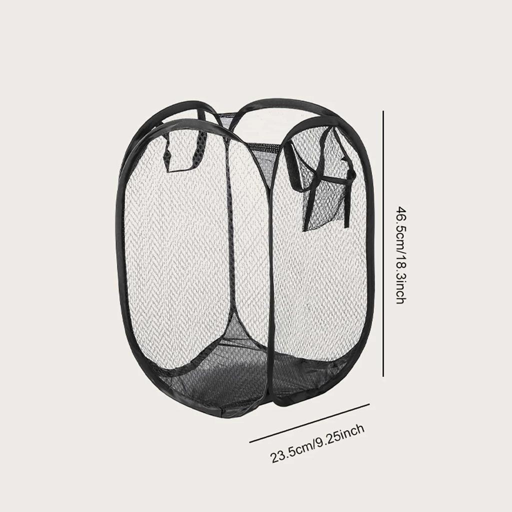 1pc-Folding Dirty Laundry Sorting Basket Washing FrameBathroomCloth MeshStorage BagFrame Bucket LaundryOrganizers Storage Pouch