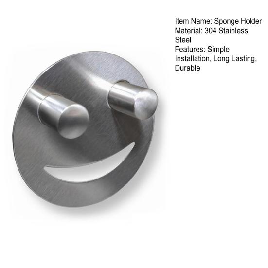 Schwammhalter Spülbecken Organizer Einfach zu installieren Wandmontiert Saugknopf Schwammhalter Küchendekoration