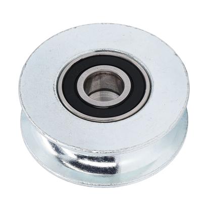 U Groove Bearing Pulley Alloy Steel Guide Wheel for Sliding Gate Hanging Projects 64mm Outer Diameter 15mm Center Hole
