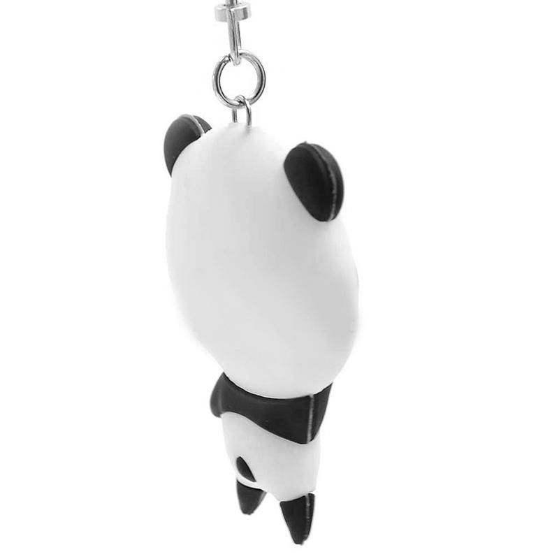 2 Stück Niedlicher Silikon Cartoon Panda Schlüsselanhänger Schlüsselring Tasche Kawaii Anhänger Schlüsselring Kette