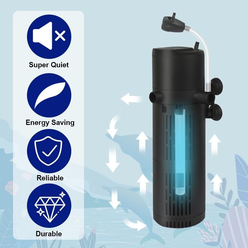 8-25W 1800L/H Silent Aquarium Filter Pump Fish Tank UV Sterilizing Aquarium Filter Professional Circulating Filter