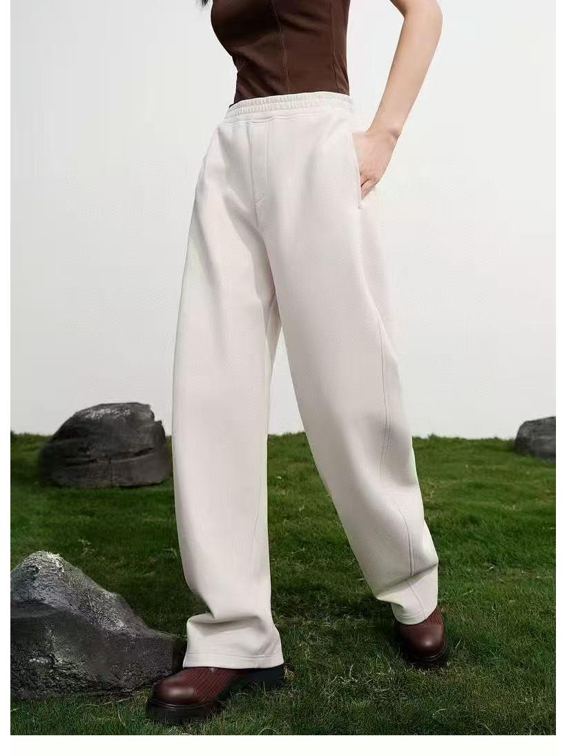 

EP2025 Early Autumn Relaxed High Waist Elastic Cloud Soft Scimitar Pants S белый