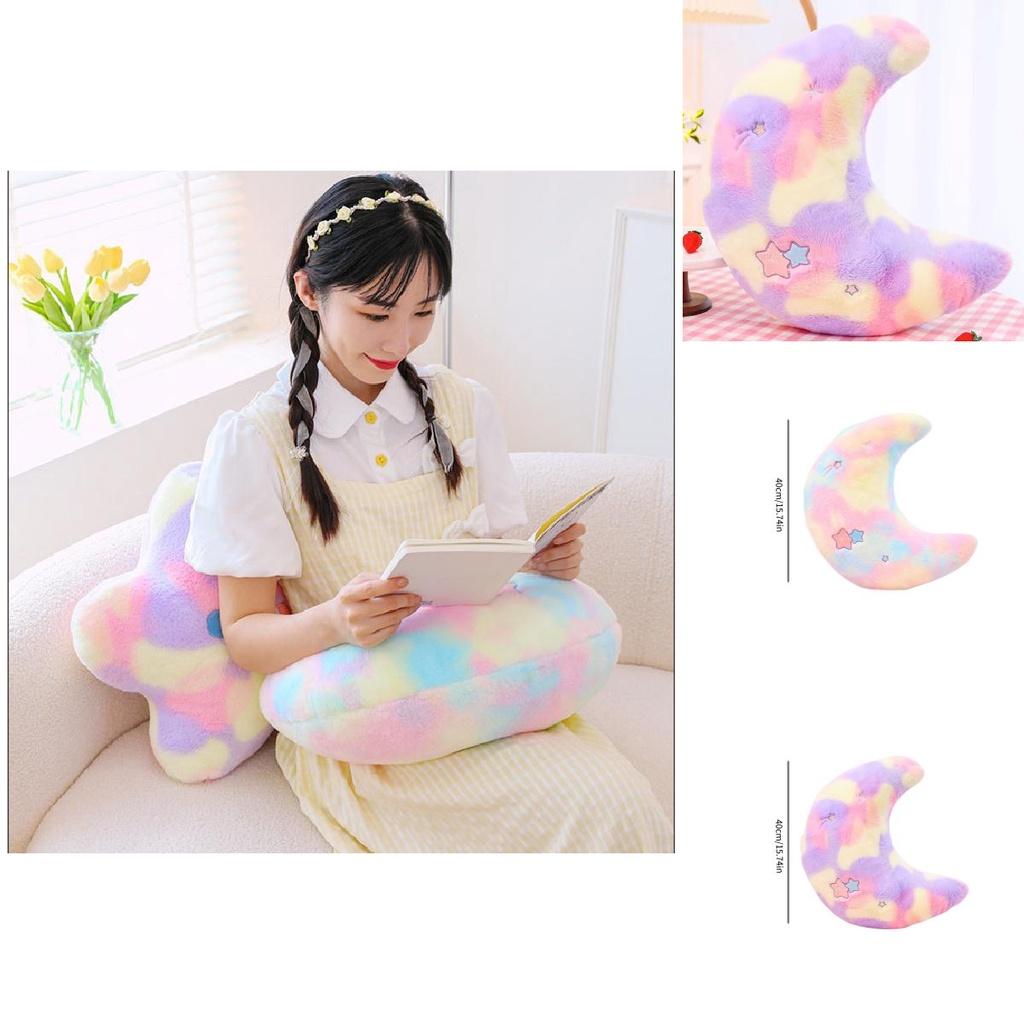 Cute Plush Moon And Star Sleeping Pillow For Girls