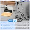 THCTYRP Bamboo Cord Cable Storage Power Strip Wire Concealment Tabletop Large Size Box, Box, Storage, Box, Wall-Mounted & Use, White,