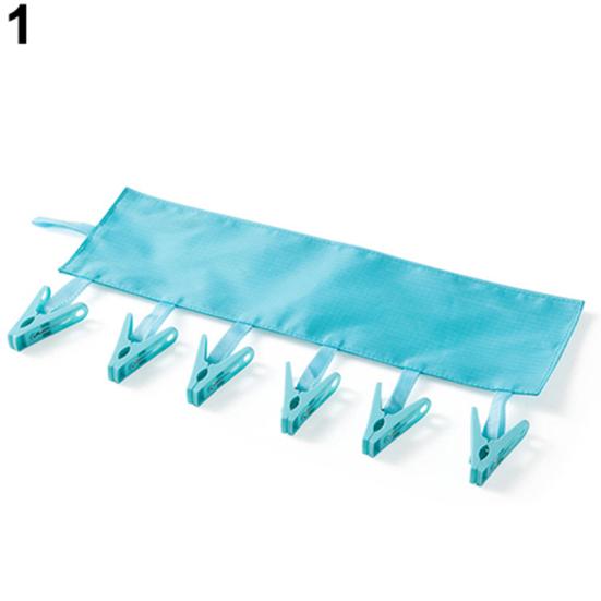 Portable Clothes Clip Rack Multifunction Bathroom Travel Foldable Hanging Towel Clips