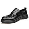Fashion Leather Mens Oxford Shoes New British Casual Wedding Shoes 2025 New Man Business Dress Footwear Trend Versatile Formal Flats