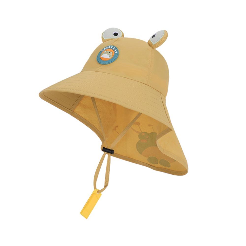 Whistle~ Big Brim Children s Sun Hat Extended Shawl Children Beach Cap  Sun Visor хаки