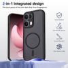 KEYSION Magnetic Phone Case for OPPO Reno13 13 Pro 5G Silicone+PC Matte Translucent Clear Shockproof Cover for OPPO Reno13 F 5G