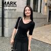 Women's V-Neck Mid-Sleeve T-Shirt