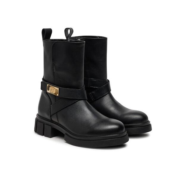 Leather Ankle Boots Tommy Hilfiger Biker FW0FW08313, Black