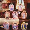 Genuine Detective Conan Victoria Series Non Woven Fabric Badge Conan Ran Kidthephantomthief Animation Peripheral Toy Gifts