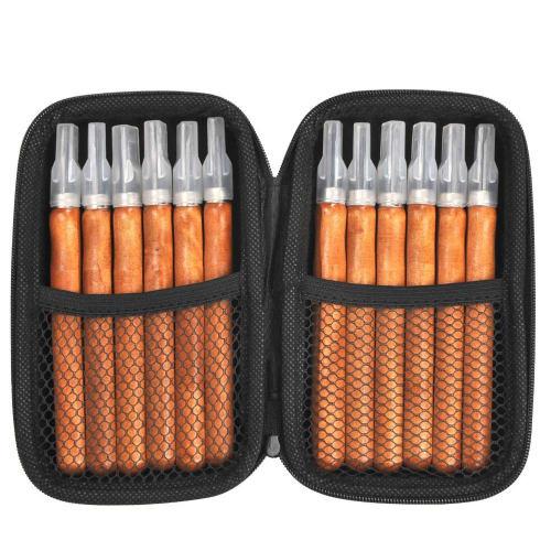 TIMESETL Carving Knives (12 Pieces) & Whetstones (4 Pieces) - Triangular and Flat Carving Knives for Wood Carving, Printmaking, Clay, and Seal Carving