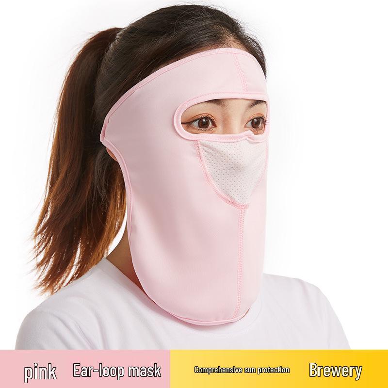 Women's Summer Face Shield: Full Face UV Protection Mask for Cycling & Windproof Headwear