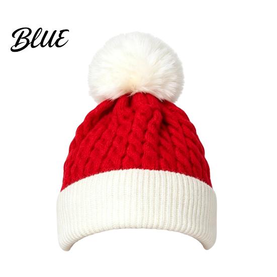 Breathable Warm Winter Hat Women Christmas Elf Hat, Cozy Knit with Pom Casual Accessories for Pom, Stretchy Skull Cap Outdoor Cold Weather Soft