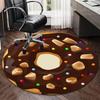 S Doughnut Round Rug Nonslip Area Rug Office Chair Mat Carpet For Living Room Bedroom Home Decor