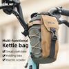 Retro Rainproof Bicycle Handlebar Bag Weather-Resistant Cycling Pouch for Road Mountain Bikes, Outdoor Bike Bottle Storage Bag