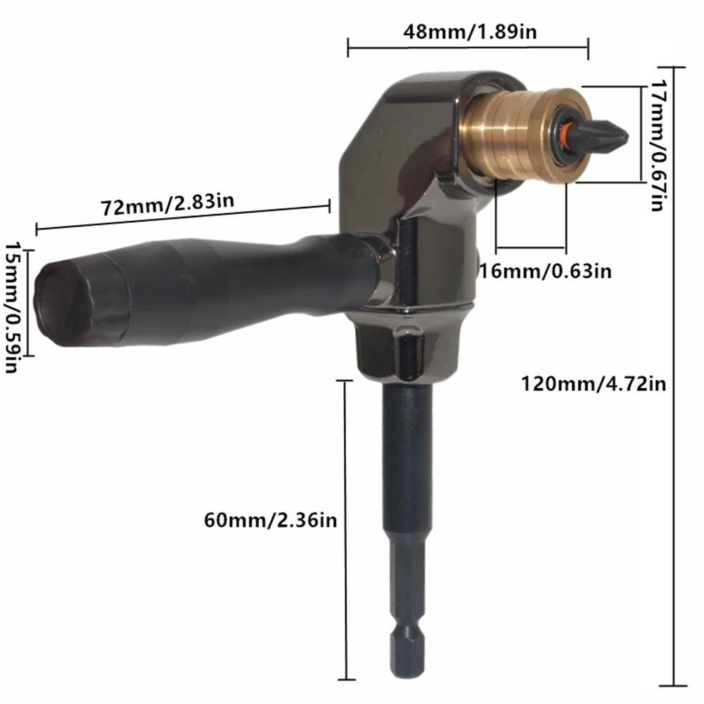 Self-Locking 90 Degree Right Angle Adapter Screwdriver Cornerer Bit Angle Extension Electric Screwdriver Angle Driver Hand Tool