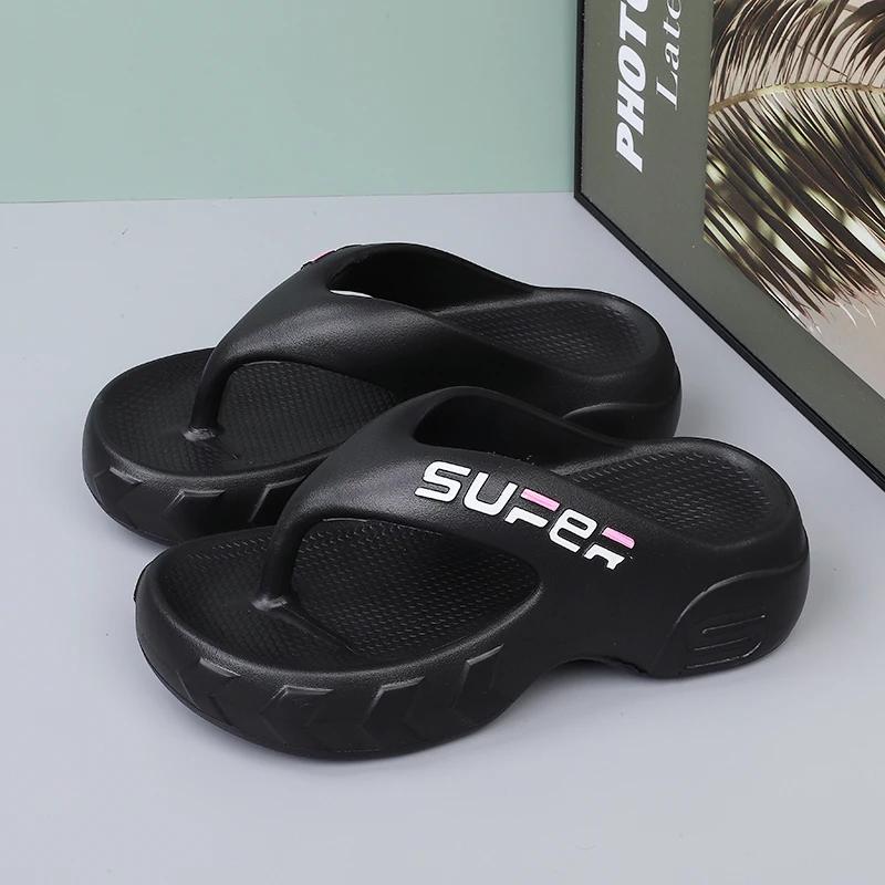 

Fashion Summer women Flip Flops Simple Designs Beach Slippers Fashion Outdoor Soft Sandals Non-Slip Casual Indoor woman Shoes Summer Sho 36-37 чёрный