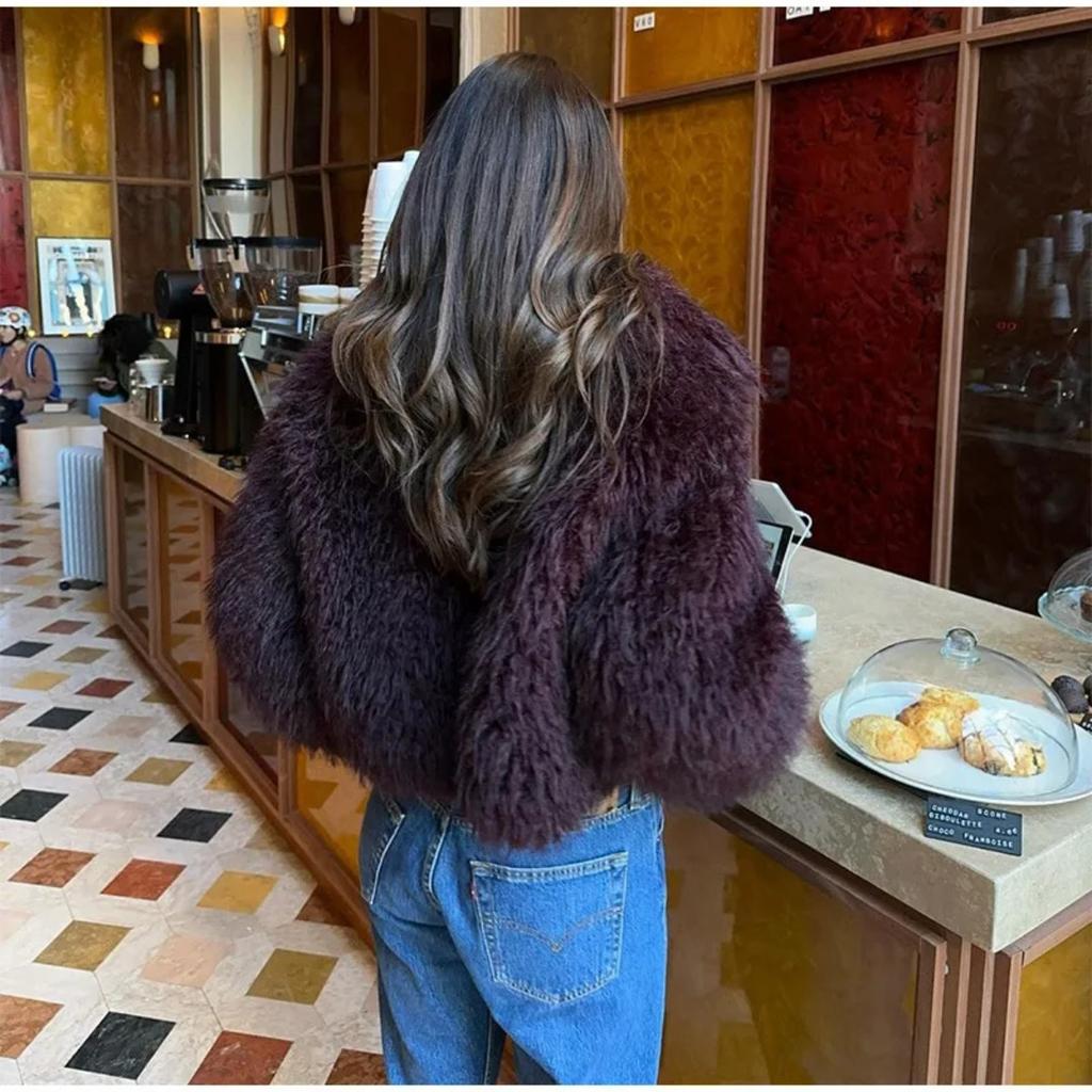 Imitation Short Beach Wool Women Fox Fur Coat New Autumn Winter Warm Fur Coat Faux Temperament Elegance Women for Coat