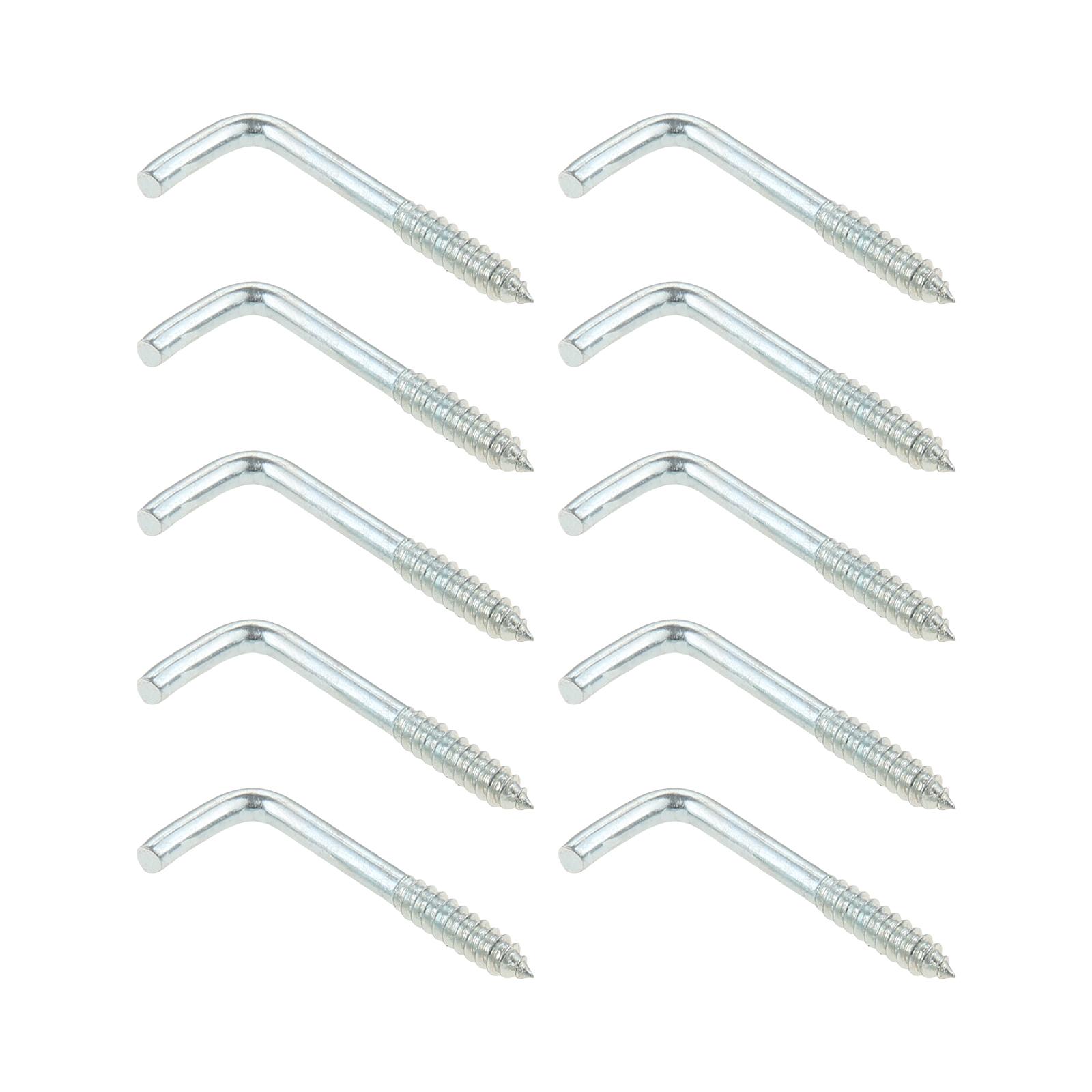 

10/20pcs Square Bend Hook L Cup Hanger Screw-in 7-shape 20-40mm Wall Mount Picture Photo Frame Lamp Light Eyescrew Zinc-Plated