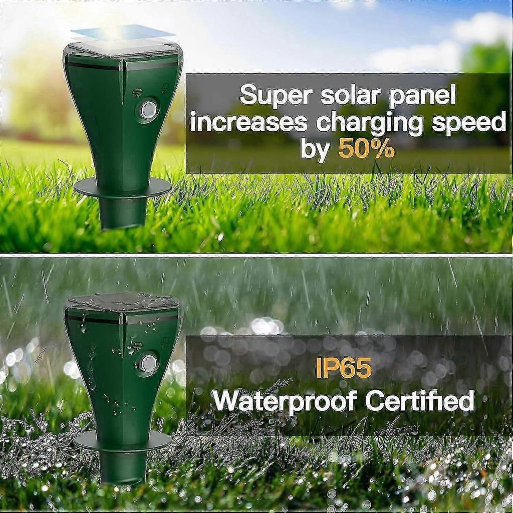 8er-Pack Solarbetriebener Maulwurfvertreiber-Pfahl mit elektrischer Vibration für Wühlmäuse Schlangen Wühlmäuse Murmeltiere Gürteltiere xls