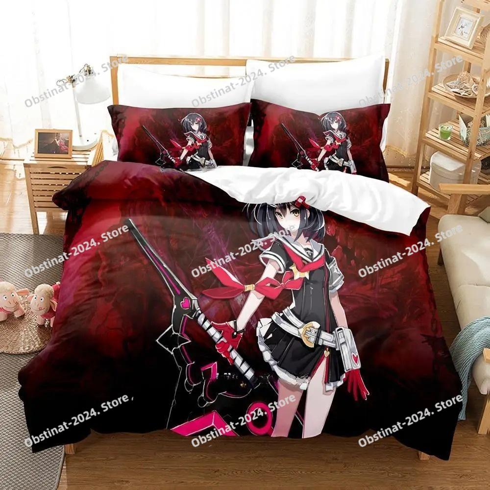 3D Mary Skelter Finale Bedding Set Printed Duvet Cover Pillowcase Single Double Style Queen King Size Sets Game Bed Sheet Set