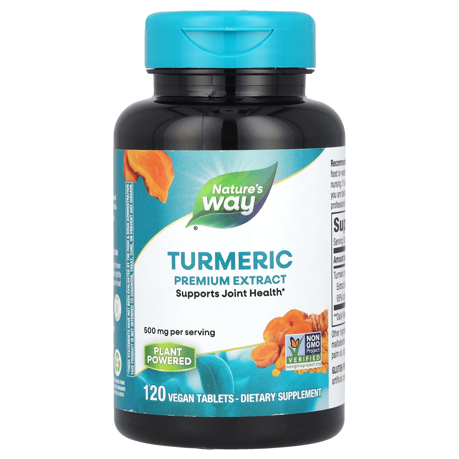 

Nature S Way, Turmeric, Premium Extract, 500Mg, Vegan Tablets 120 Tablets